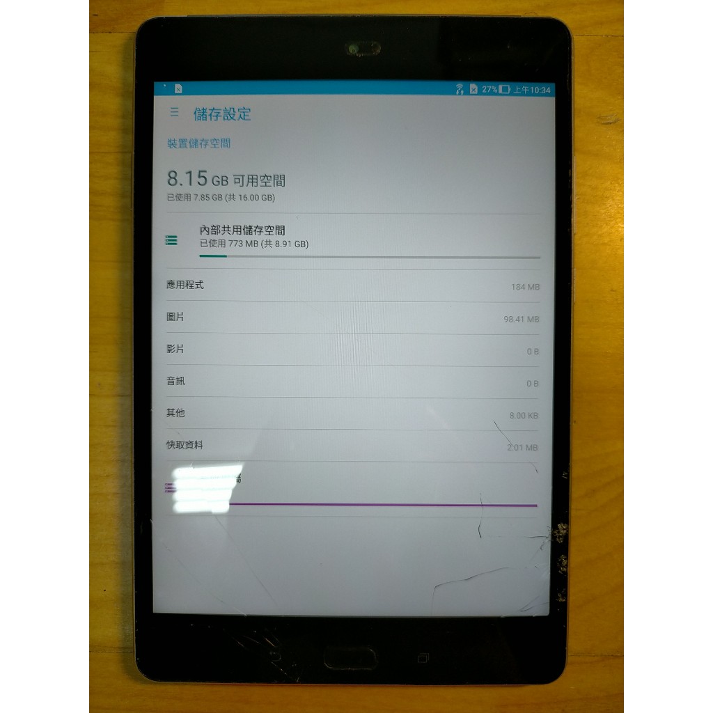 X.故障平板B511*0560- 華碩 zenpad Z8S ZT582K (P00J)    直購價1180