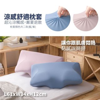 一夜好眠天絲機能枕專用涼感枕套(紫色/藍色)
