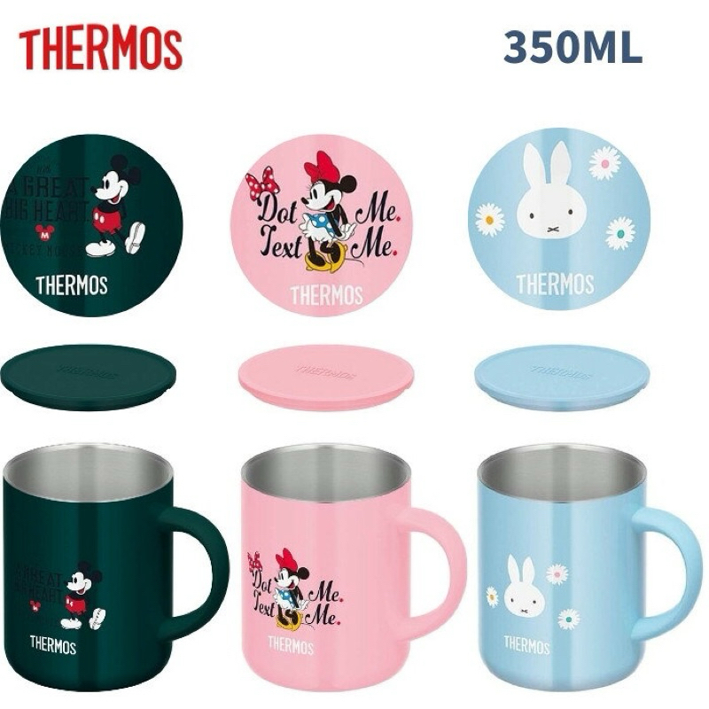 日本THERMOS 膳魔師 miffy 米飛 米菲 米奇 米妮 不鏽鋼保溫杯 350ml 馬克杯 保冷杯 隔熱杯 咖啡杯