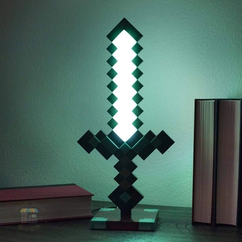 現貨 禮物  ⛏️ 我的世界 Minecraft 麥塊 鑽石劍 夜燈 臥室 氣氛燈 LED 檯燈 LED 發光劍夜燈