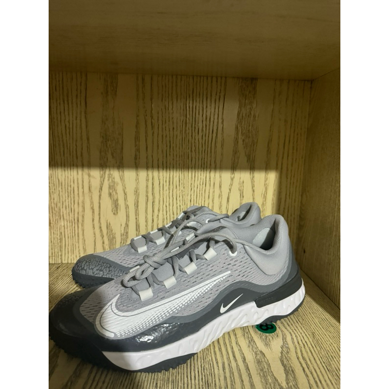 Nike Alpha Huarache Elite 4 Turf 棒壘球訓練鞋 跑步鞋US11.5/29.5cm 灰色