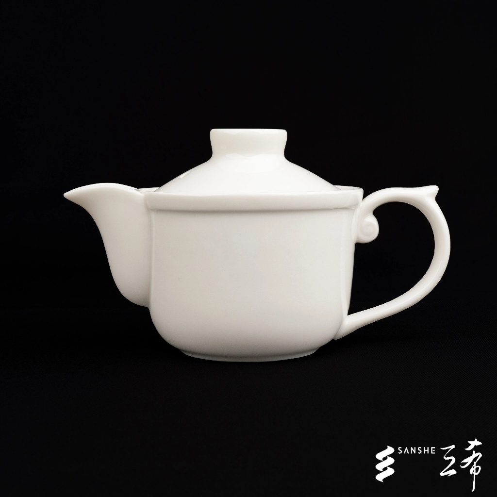 『台灣製造』804側壺【牙白】【青白】【三希陶瓷】【現貨供應】茶器具 茶壺 茶具 茶器 三希 瓷器 陶瓷 側壺