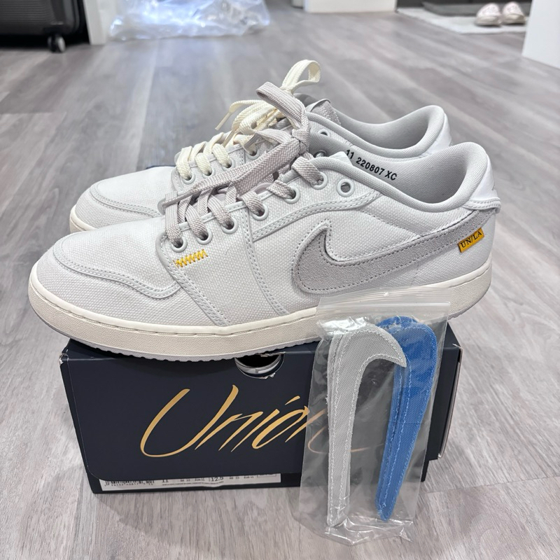 Nike Jordan 1 low x Union AJKO US11 替換勾勾還在 鞋帶自行更換掉 原鞋帶無