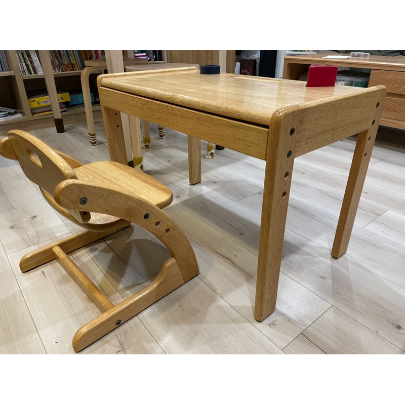 小小畢卡索系列 原木兒童書桌椅