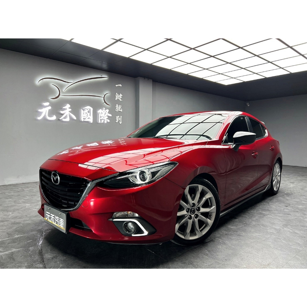 中古車 二手車【元禾阿龍店長】2015 馬三 Mazda3 五門 天窗/升級音響/方向盤/魂動紅❗️實價認證車無泡水事故