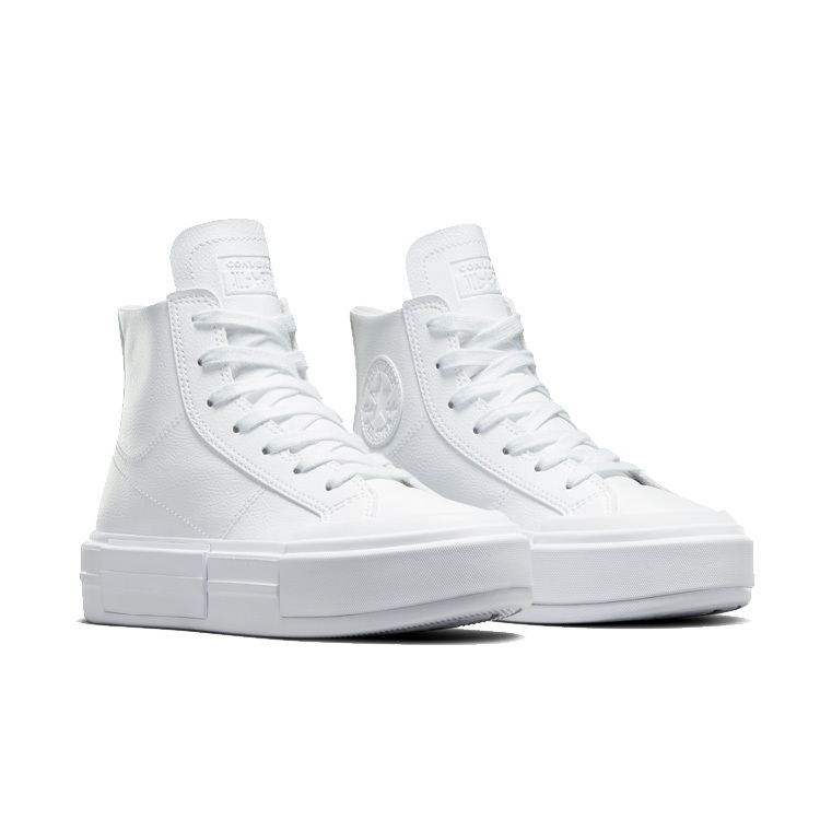 CONVERSE【2024新款】男女高筒帆布鞋 Ctas Cruise HI 皮革 輕量 厚底 A06144C 白色