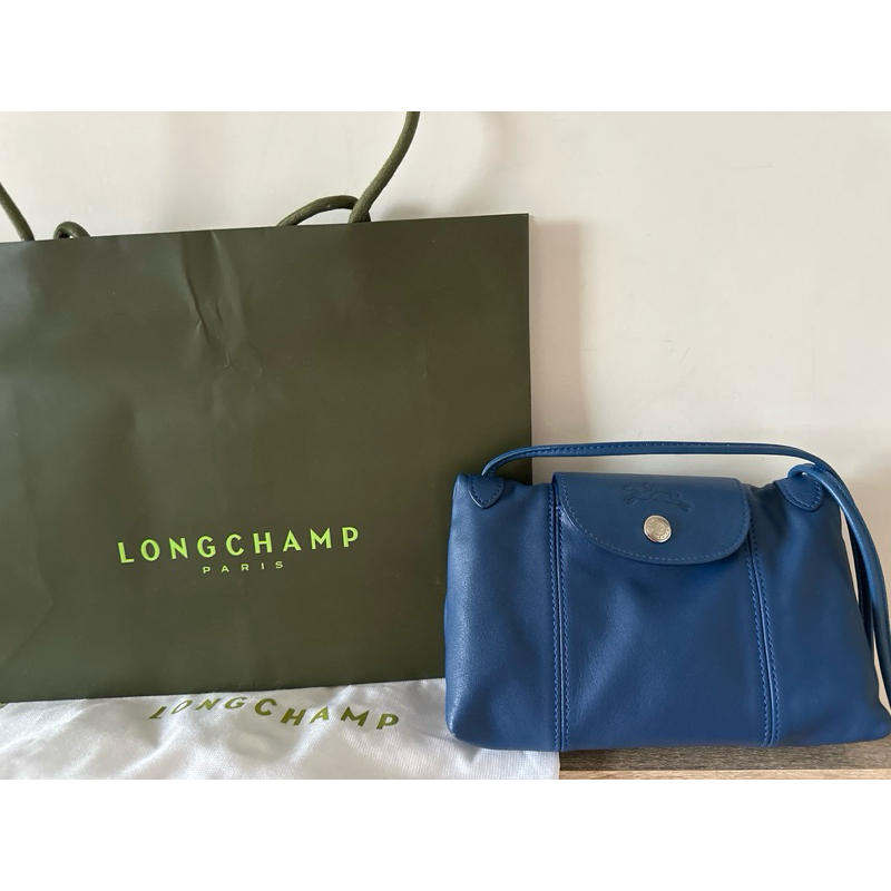 降價 法國 正品 longchamp 真品 小羊皮 斜背 側背包 郵差包