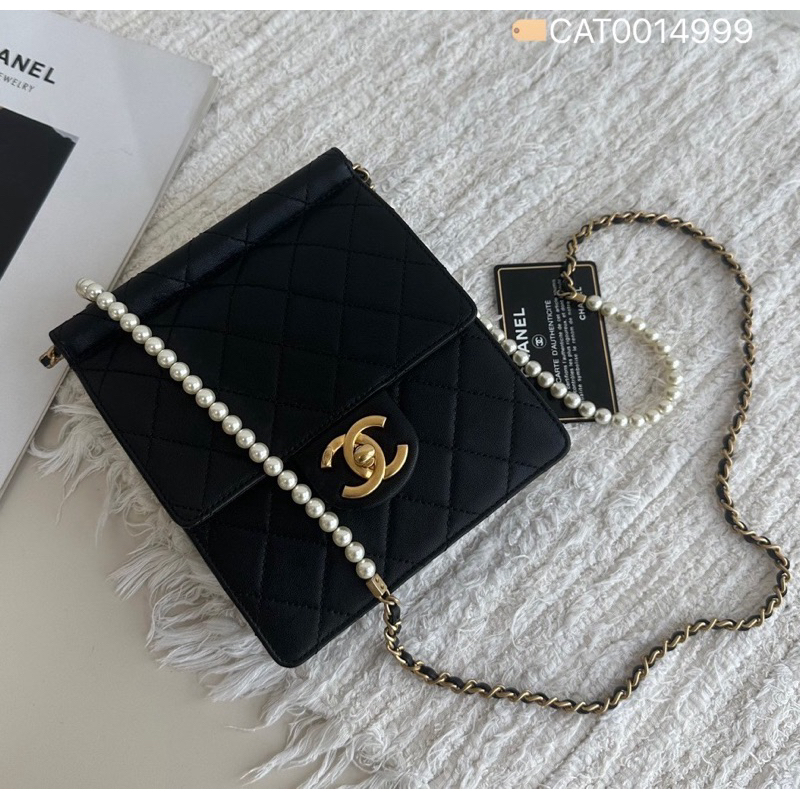 Badie Lovely 二手精品包包❤️‍🔥Chanel 黑金 珍珠鏈條包 香奈兒包包 時尚 精品 高級