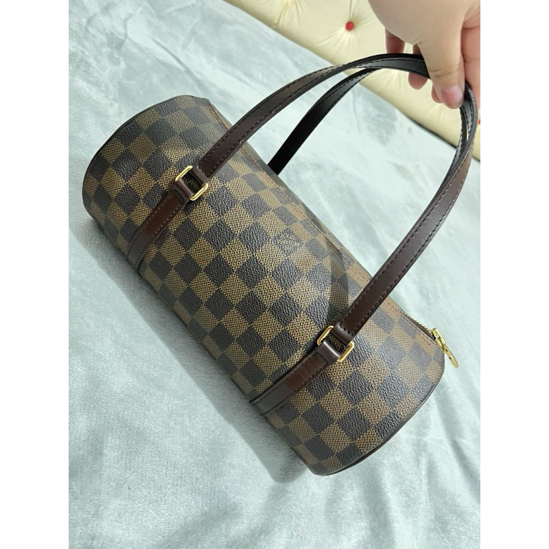 Louis Vuitton LV Papillon 26 棋盤格 圓筒包