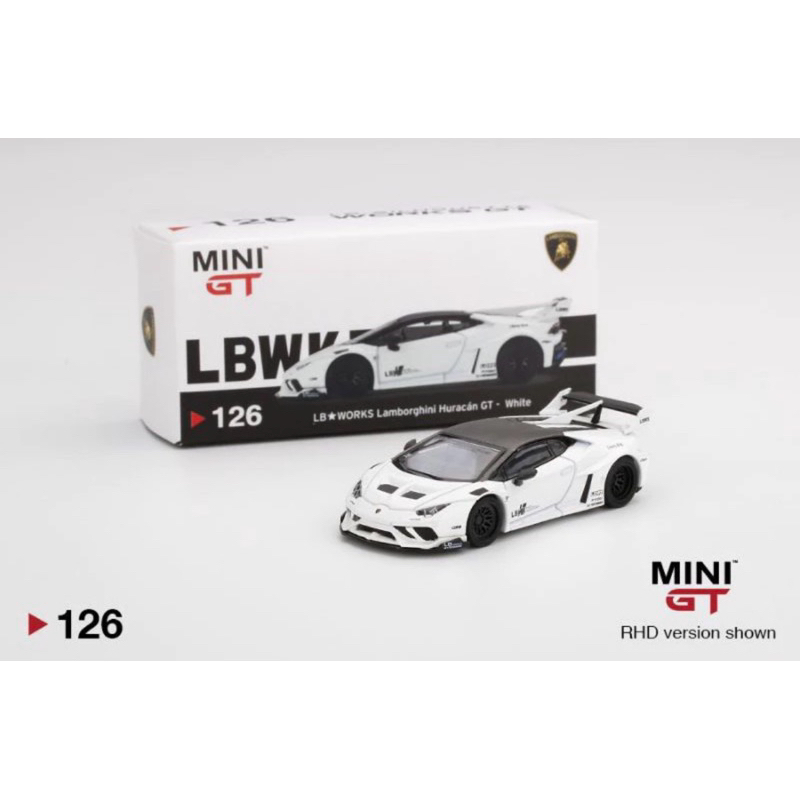 【K車庫】 MINI GT 126 拆檢無損 Lamborghini Huracan GT LB 白 絕版車