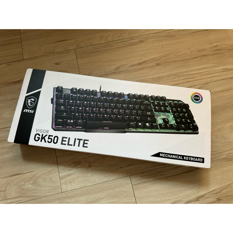 全新贈品 MSI 微星 Vigor GK50 Elite LL TC機械式電競鍵盤-凱華青軸