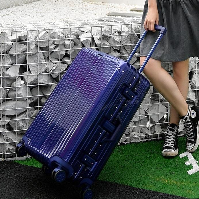 鋁框行李箱 男女 20吋登機箱 28吋 24吋 26吋 大容量拉桿箱 旅行箱 TSA海關鎖 砸不壞的行李箱 復古行李箱