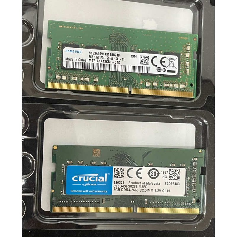 [現貨]美光 三星 筆電 筆記型 RAM記憶體 DDR4 8GB Micron Crucial Samsung NB終保