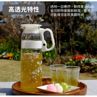 iwaki 耐熱玻璃水壺1.3L櫻花
