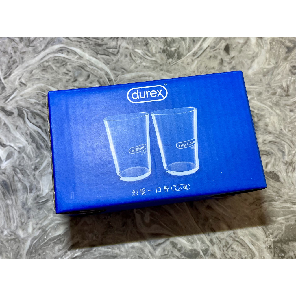 💕全新 杜蕾斯 Durex 烈愛一口杯 愛心Shot對杯組 50ML 愛心造型小杯子 玻璃杯 酒杯