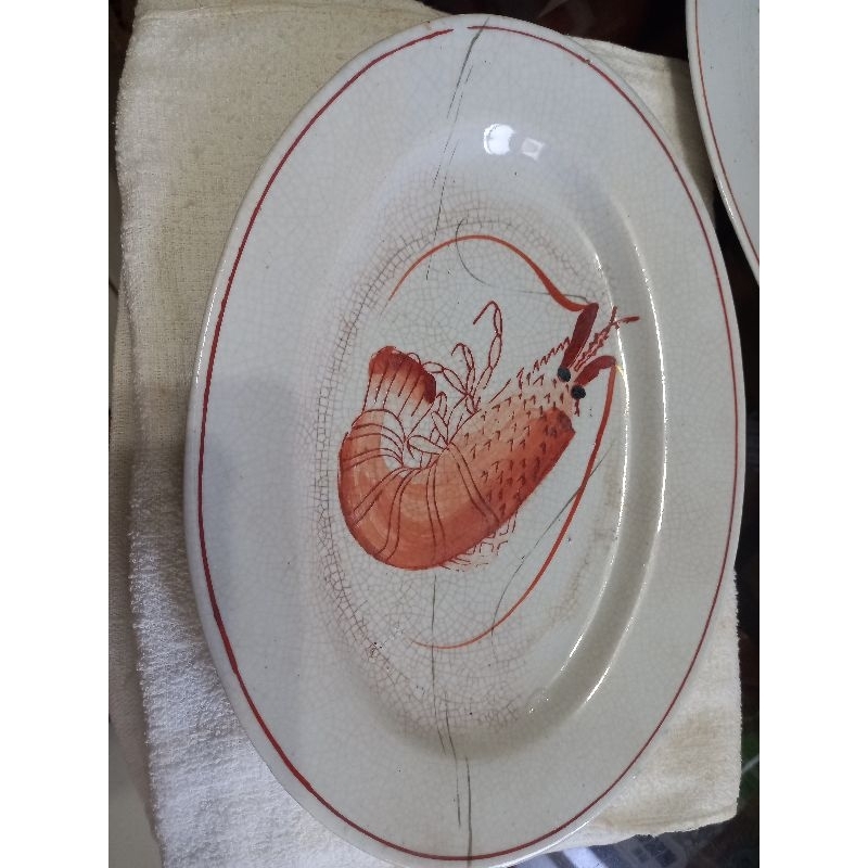 臺灣早期鶯歌胭脂紅瓷器盤
