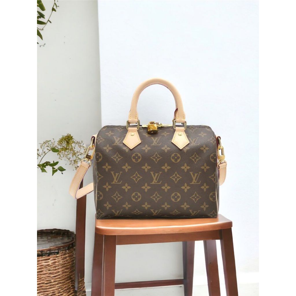 【二手精品】LV 路易威登M41113 Speedy 25 波士頓包 手提包 斜背包 枕頭包 女生肩背包