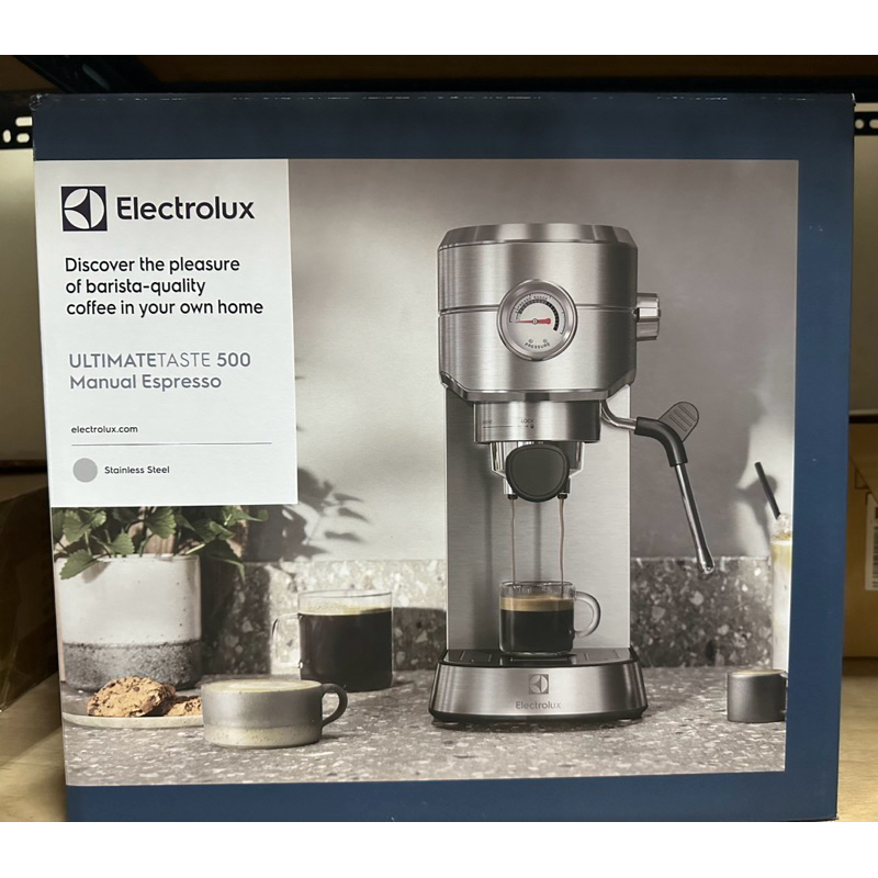 (全新未拆) Electrolux 伊萊克斯 極致美味500 半自動義式咖啡機 (不鏽鋼按鍵式) E5EC1-31ST