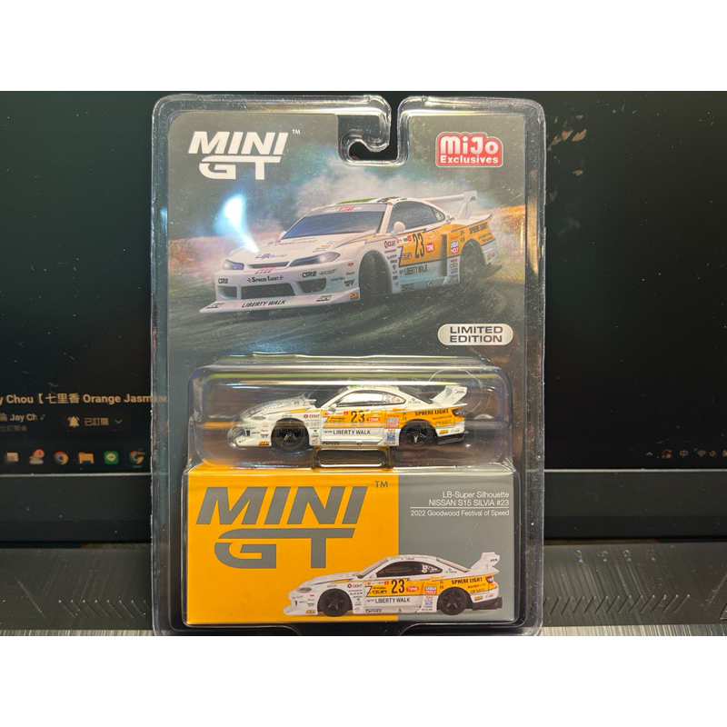 （萊恩收車R.C.F)MINI GT #618 Nissan S15 LB-super Silhouette稀有美版吊卡