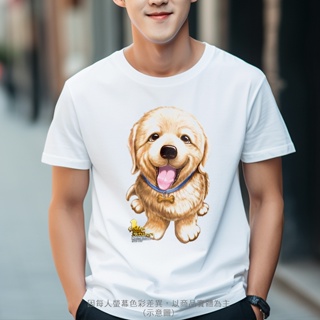 台灣TAIWAN自創品牌潮流T恤-圓領純棉短袖T(男女可穿)-🎁限定版-黃金獵犬