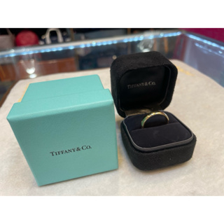 Tiffany & Co.-黃K金素面戒指-寬4.5MM-750-附內外盒-7g