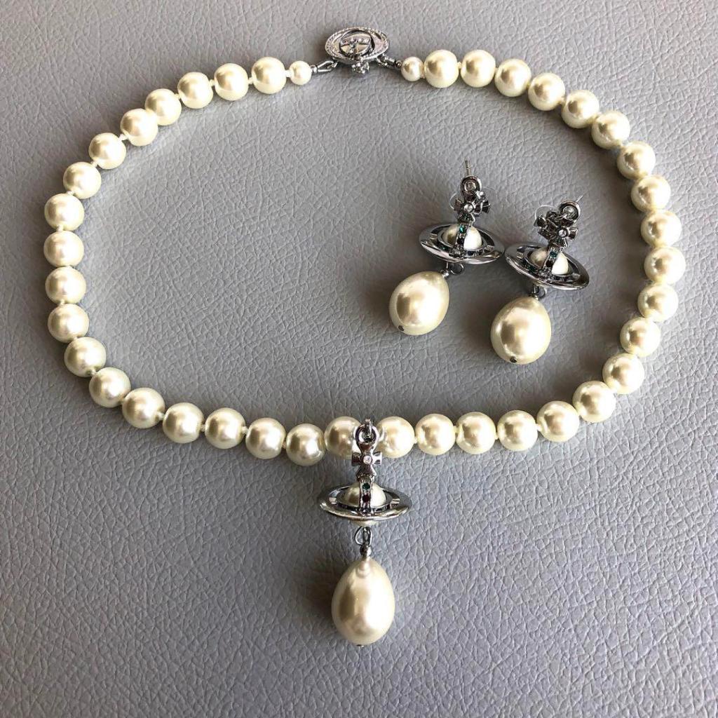 Vivienne Westwood 🪐 經典珍珠項鍊與耳環套裝 日本直送 ✈️ 日本代購