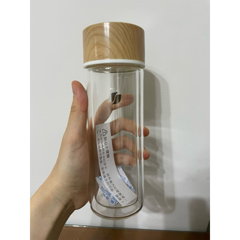 ［全新］雀巢木紋雙層玻璃杯 280ML