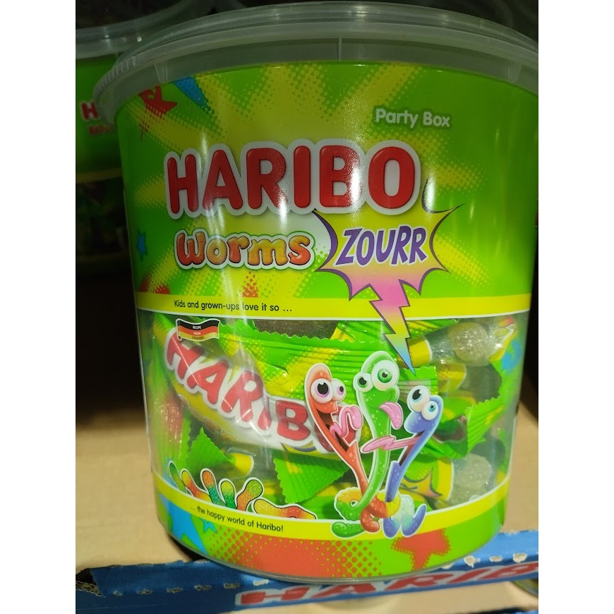 HARIBO 哈瑞寶酸甜彩色蟲蟲Q軟糖桶裝