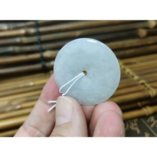 【禾賢行】翡翠A貨.緬甸玉.冰糯種平安扣/平安圓滿.手工精雕墬子.項鍊.玉珮.24012900269