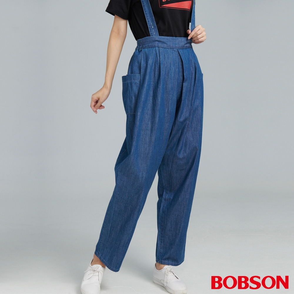 BOBSON 女款寬版吊帶褲(D134-53)