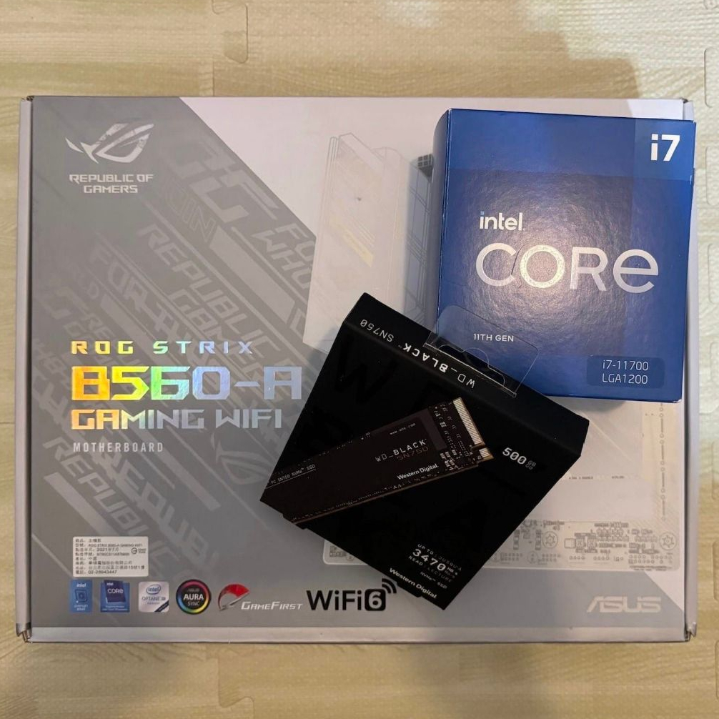 i7 11700 + ROG B650-A / WD_BLACK SN750 SSD 【套組】