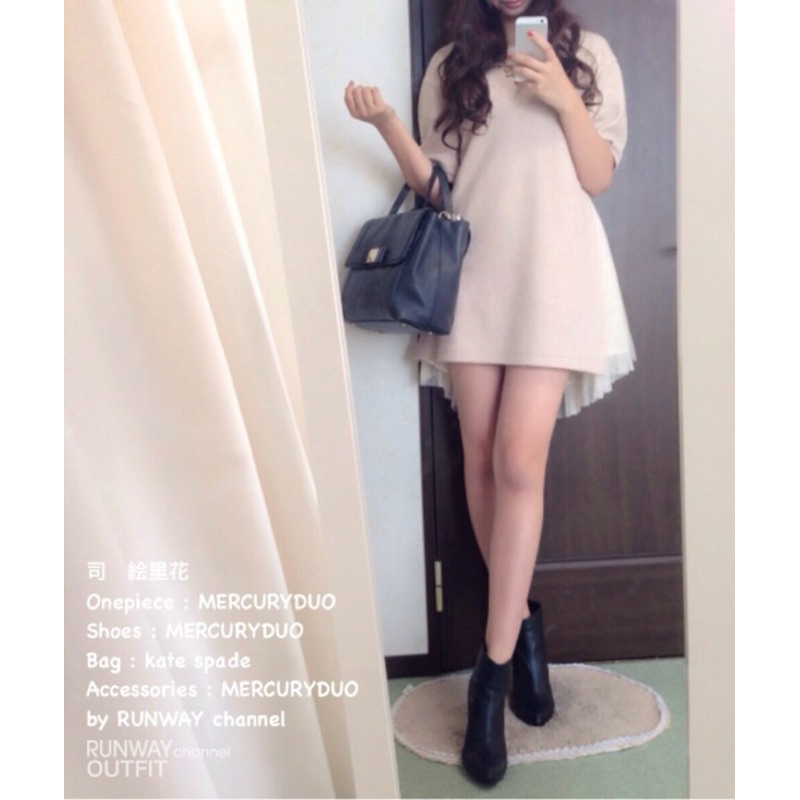 日系品牌 MERCURYDUO 紗榮子著用 小洋裝 紗裙膝上洋裝 小禮服