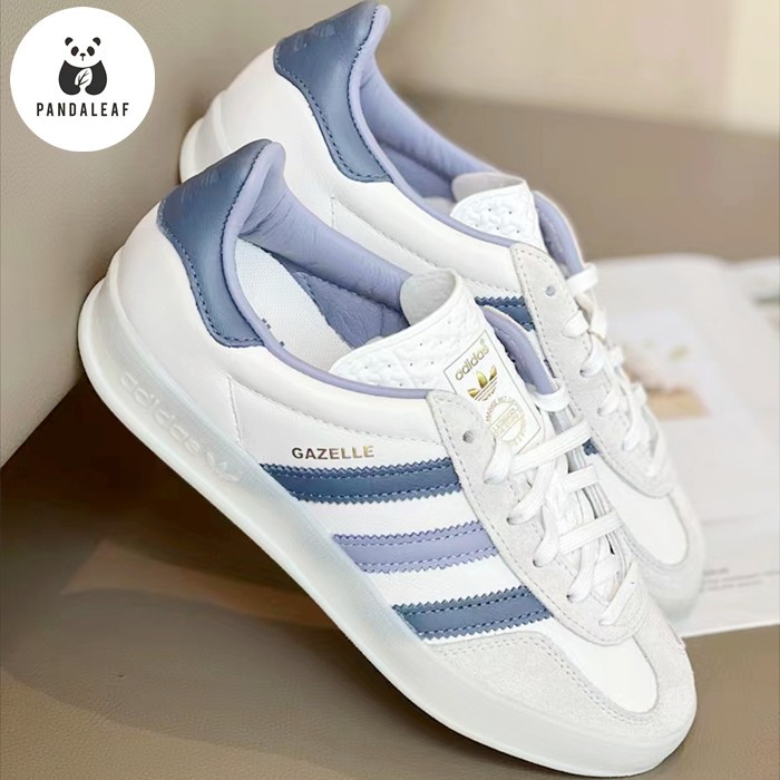 免運 adidas originals Gazelle Indoor 低筒 男女同款 板鞋 白藍IG1643