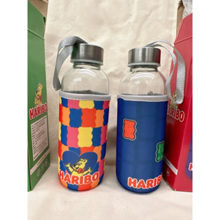 《現貨》🇩🇪德國品牌 全新 HARIBO 哈瑞寶玻璃隨行瓶 420ml 附隔熱杯套 提把 玻璃瓶 小熊軟糖 台灣授權