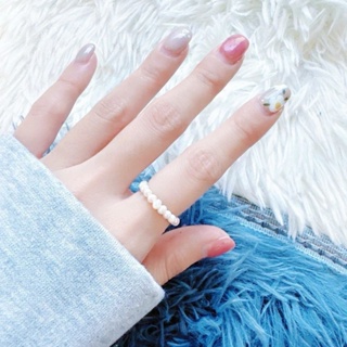淡水珍珠戒指 醫療鋼戒指 不褪色戒指 抗過敏戒指