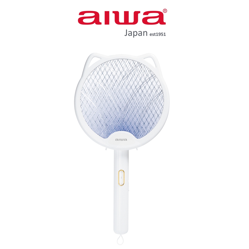 AIWA 愛華 貓形 USB 二合一捕蚊燈拍 AEM-300 白色