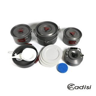 ADISI 便攜雙柄鋁套鍋組 AC565009 / 6~7人適用 (3鍋1煎盤1茶壺)