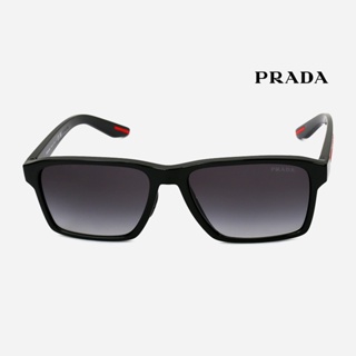 PRADA SPS05Y-F 普拉達品牌太陽眼鏡｜大臉商務復古黑色方形墨鏡 男生品牌眼鏡框【幸子眼鏡】