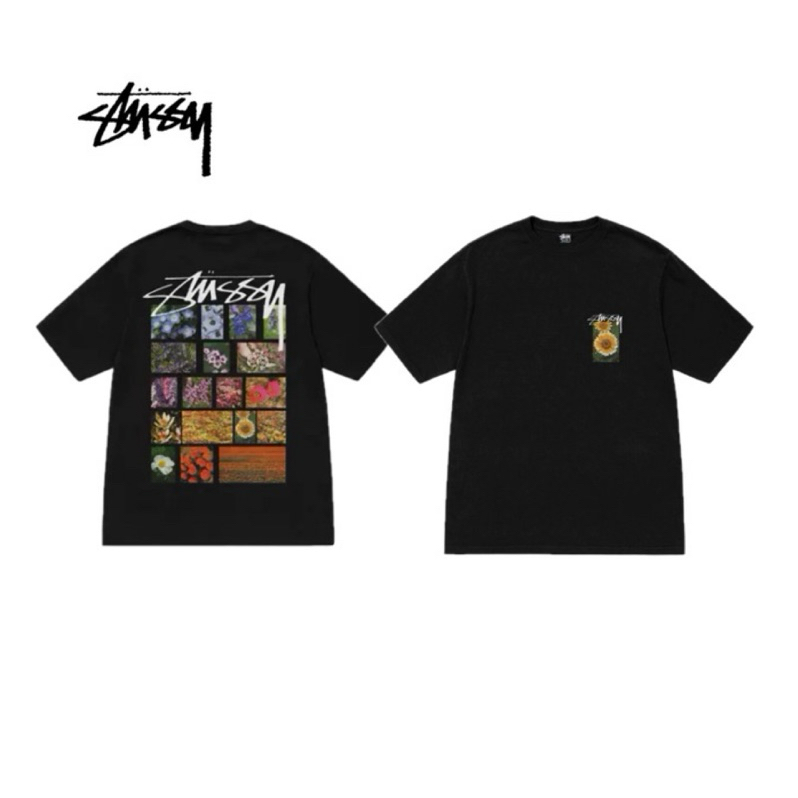 現貨折扣STUSSY FLOWER TEE花卉 短袖T恤 黑S 潮流 滑板 花朵