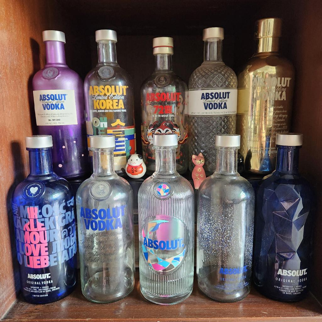 絕對伏特加限量版空瓶X9_Absolut vodka limited edition bottle X9 (客訂拆售