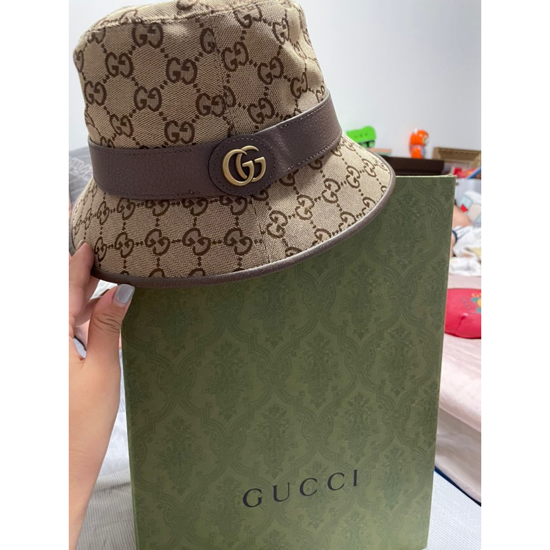 GUCCI老花漁夫帽9成新