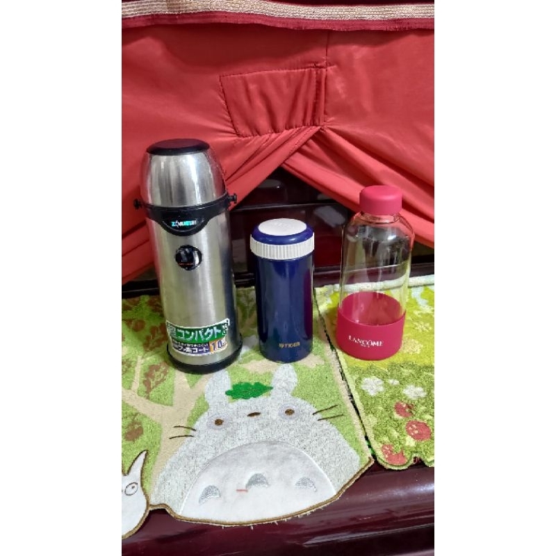 Lancome 蘭蔻 玻璃水壺660cc 日本TIGER虎牌不鏽鋼 真空保溫保冷450cc 象印已售保溫瓶1000cc