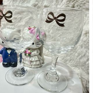 日本進口Hello Kitty高級蝴蝶結造型紅酒杯可單賣