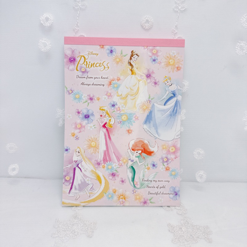 迪士尼公主 小美人魚 貝兒 灰姑娘 睡美人 日本製 4款圖案 MEMO 便條紙