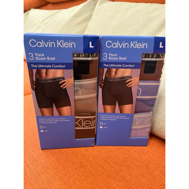 Calvin Klein CK 竹纖維男貼身內褲/平口褲/四角褲一組3件 939元--可超商取貨付款