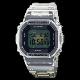 CASIO 卡西歐 G-SHOCK 40週年限定 獨特透視表面半透明雙材質綜合錶帶(DWE-5640RX-7)[秀時堂]