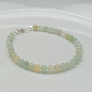 嗨，寶貝銀飾珠寶* 翡翠飾品☆925純銀 保證A貨 細緻 油亮 冰種 多彩 粉色馬卡龍翡翠手鍊 手串3