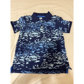 GAP XS POLO衫 上衣 男童 短袖 魚 海洋