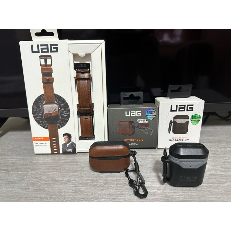 UAG Apple watch42/44 真皮錶帶 AirPods Pro AirPods 1,2真皮保護殼 保護殼二手