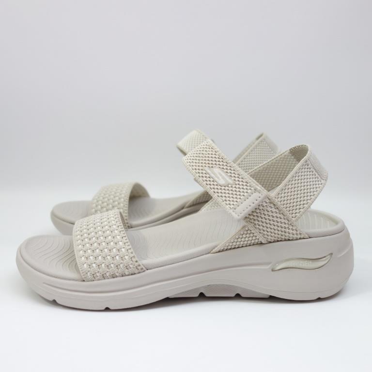 [麥修斯]SKECHERS GO WALK ARCH FIT SANDAL 140264NAT 涼鞋 足弓鞋墊 女款